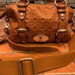 Fossil leather crossbody bag